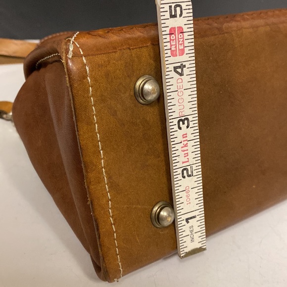 Mary Alice Palmer Brown Leather Hand Tooled Leather Shoulder Bag Purse - Picture 9 of 17